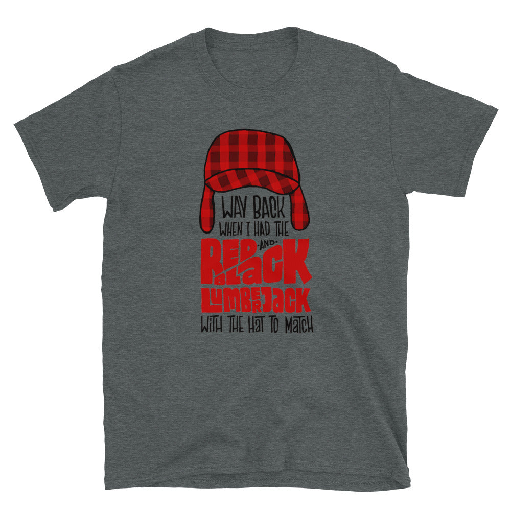 BIGGIE WAY BACK WHEN I HAD THE RED AND BLACK WITH LUMBERJACK Short-Sleeve Unisex T-Shirt