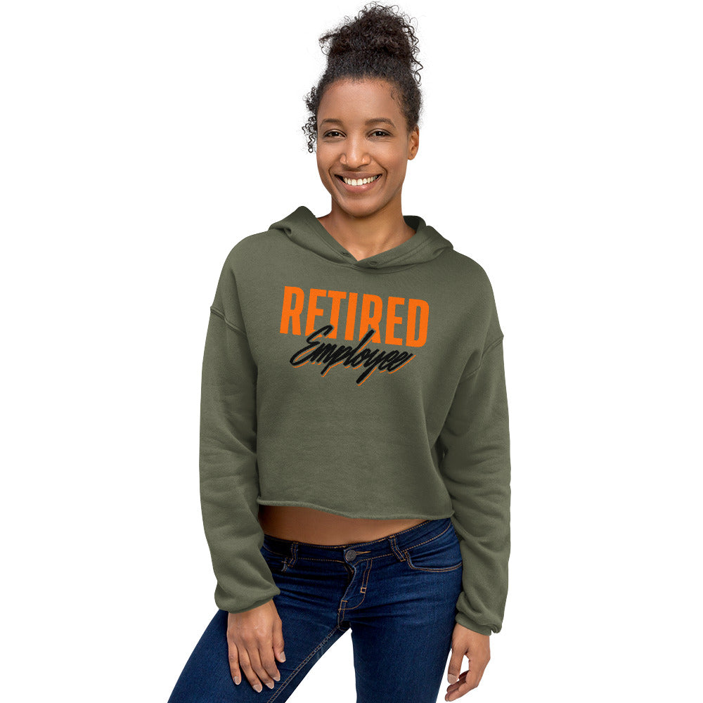 Retired Employee Crop Hoodie